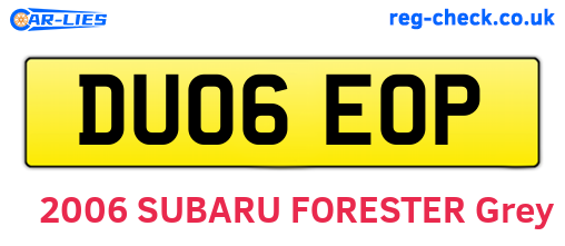 DU06EOP are the vehicle registration plates.
