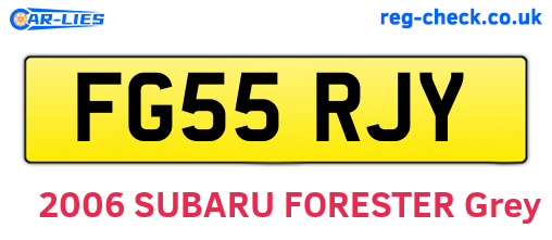 FG55RJY are the vehicle registration plates.