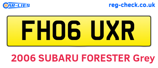 FH06UXR are the vehicle registration plates.