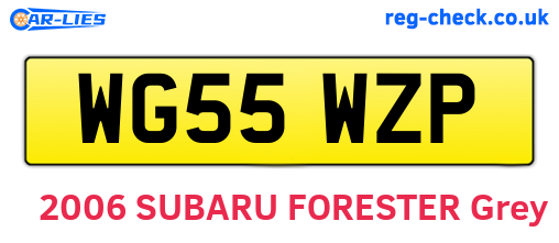 WG55WZP are the vehicle registration plates.