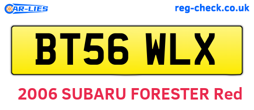 BT56WLX are the vehicle registration plates.