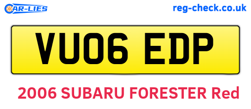 VU06EDP are the vehicle registration plates.
