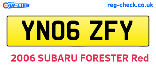 YN06ZFY are the vehicle registration plates.