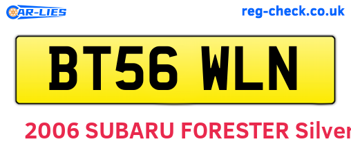 BT56WLN are the vehicle registration plates.