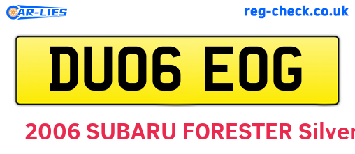 DU06EOG are the vehicle registration plates.