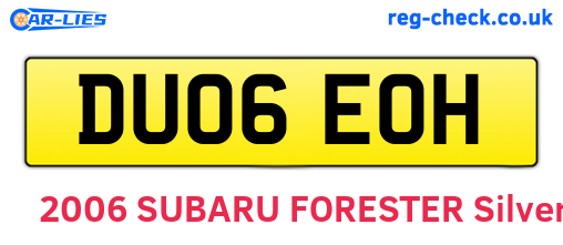 DU06EOH are the vehicle registration plates.