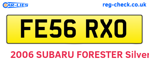 FE56RXO are the vehicle registration plates.