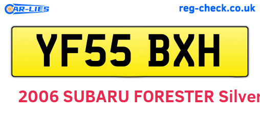 YF55BXH are the vehicle registration plates.