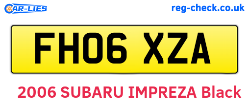 FH06XZA are the vehicle registration plates.