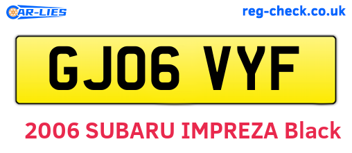 GJ06VYF are the vehicle registration plates.
