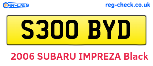 S300BYD are the vehicle registration plates.