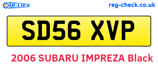 SD56XVP are the vehicle registration plates.