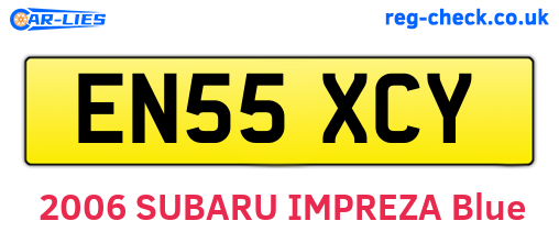 EN55XCY are the vehicle registration plates.