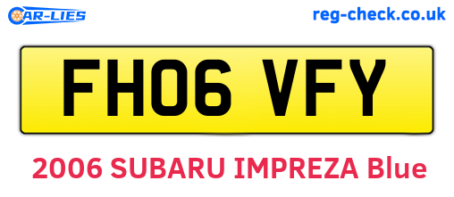 FH06VFY are the vehicle registration plates.