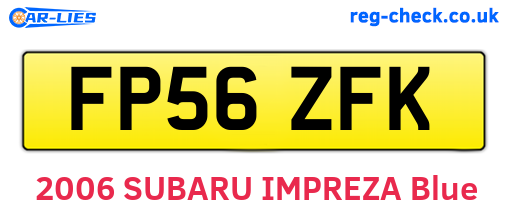 FP56ZFK are the vehicle registration plates.