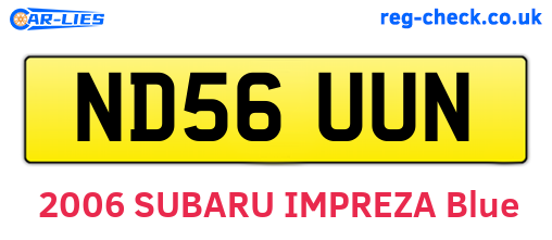 ND56UUN are the vehicle registration plates.