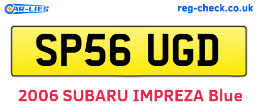 SP56UGD are the vehicle registration plates.