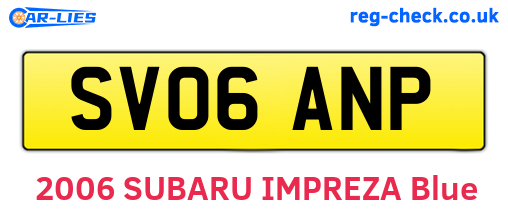 SV06ANP are the vehicle registration plates.