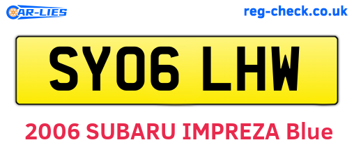 SY06LHW are the vehicle registration plates.