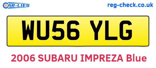 WU56YLG are the vehicle registration plates.