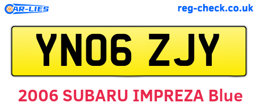 YN06ZJY are the vehicle registration plates.