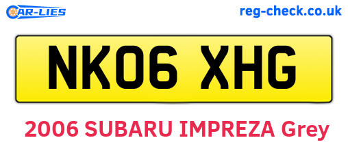 NK06XHG are the vehicle registration plates.