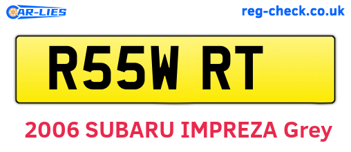 R55WRT are the vehicle registration plates.