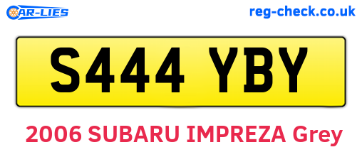 S444YBY are the vehicle registration plates.