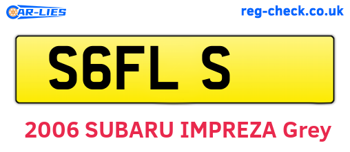 S6FLS are the vehicle registration plates.
