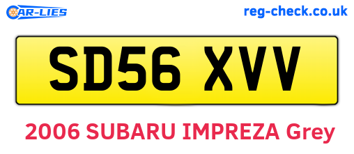 SD56XVV are the vehicle registration plates.