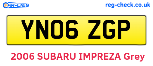 YN06ZGP are the vehicle registration plates.