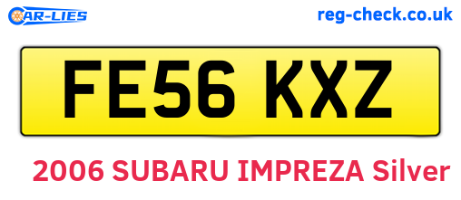 FE56KXZ are the vehicle registration plates.