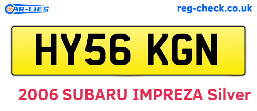 HY56KGN are the vehicle registration plates.