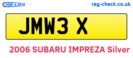 JMW3X are the vehicle registration plates.