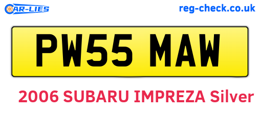 PW55MAW are the vehicle registration plates.