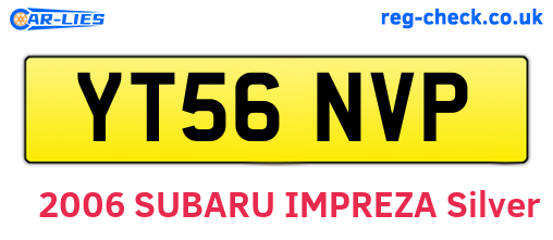 YT56NVP are the vehicle registration plates.