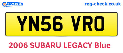 YN56VRO are the vehicle registration plates.