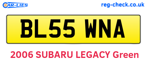 BL55WNA are the vehicle registration plates.