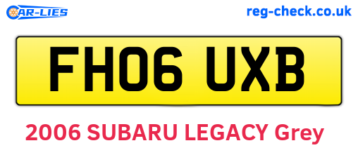 FH06UXB are the vehicle registration plates.