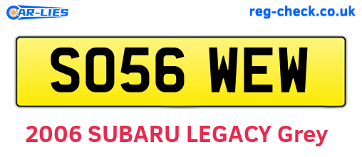 SO56WEW are the vehicle registration plates.