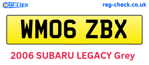 WM06ZBX are the vehicle registration plates.