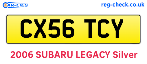 CX56TCY are the vehicle registration plates.