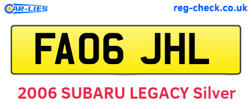 FA06JHL are the vehicle registration plates.