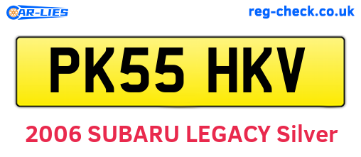 PK55HKV are the vehicle registration plates.