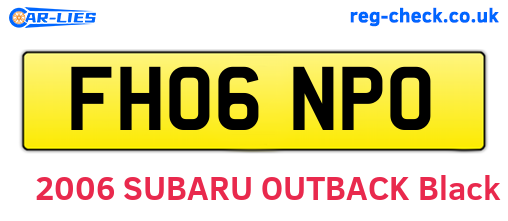 FH06NPO are the vehicle registration plates.