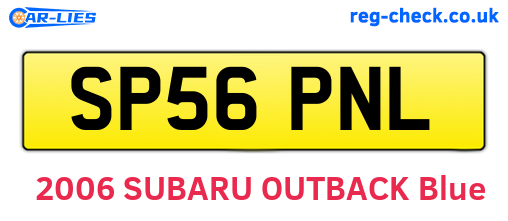 SP56PNL are the vehicle registration plates.