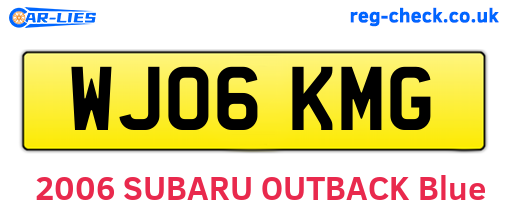 WJ06KMG are the vehicle registration plates.