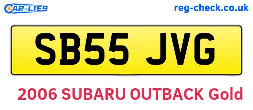SB55JVG are the vehicle registration plates.