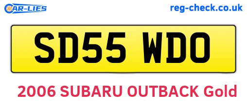 SD55WDO are the vehicle registration plates.