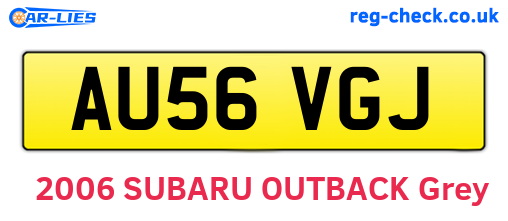 AU56VGJ are the vehicle registration plates.